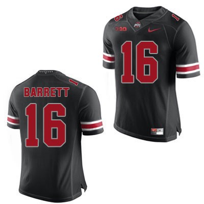 Ohio State Buckeyes Men's J.T. Barrett #16 Black Authentic Nike College NCAA Stitched Football Jersey OB19O36ZY